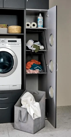 Outlet WIMEX Wäscheschrank Multiraumkonzept Graphit