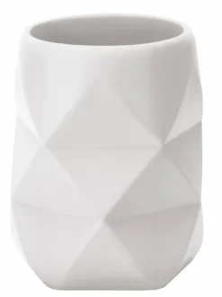 Kleine Wolke Zahnputzbecher Crackle Weiß